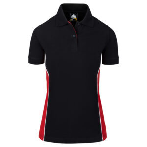 Silverswift Two Tone Ladies Red and Black Poloshirt